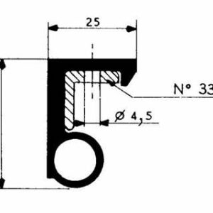 Joint bourrelet racleur au sol de porte coulissante 
(à doubler si porte négative)