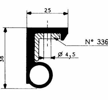 Joint bourrelet racleur au sol de porte coulissante 
(à doubler si porte négative)