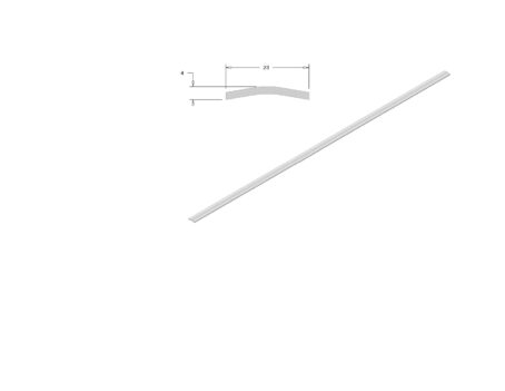 Capot pour cordon chauffant (alu anodisé ou inox brossé)
(huisserie Isodoc > 2007) + visserie inox