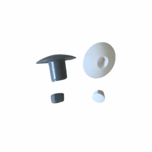 Ecrou M8 Plastique affleurant 32 mm gris ou blanc
+ cache central à clipser