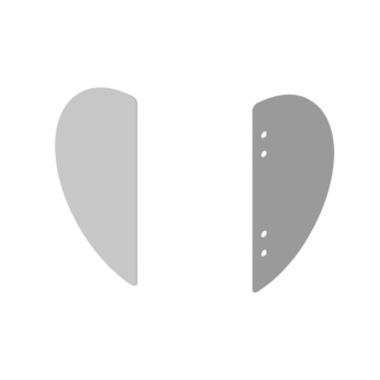 Kit inversion de sens, sans bandeau (pièces d'arrêt, 1/2 lune pour poignée intérieure, rivets, bouchons etc…)