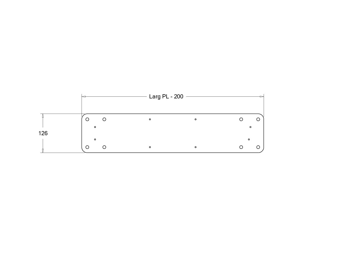Bandeau inox prépercé pour Barre anti-panique - Porte ISO